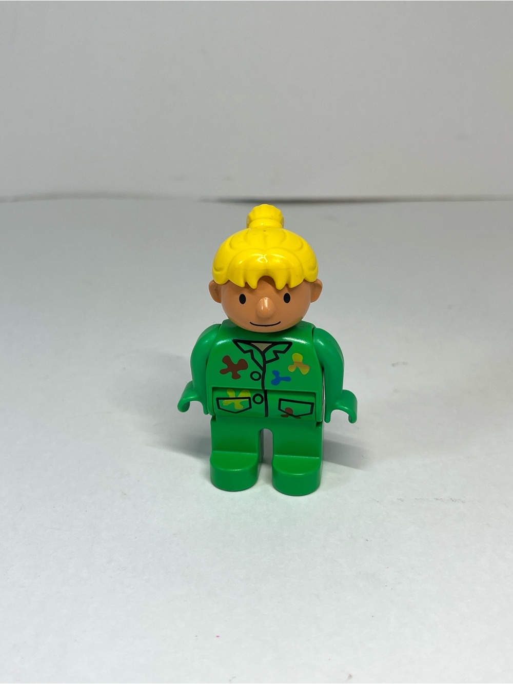 LEGO DUPLO Vintage y2k Bob The Builder Wendy Block Figure Painter Green Outfit